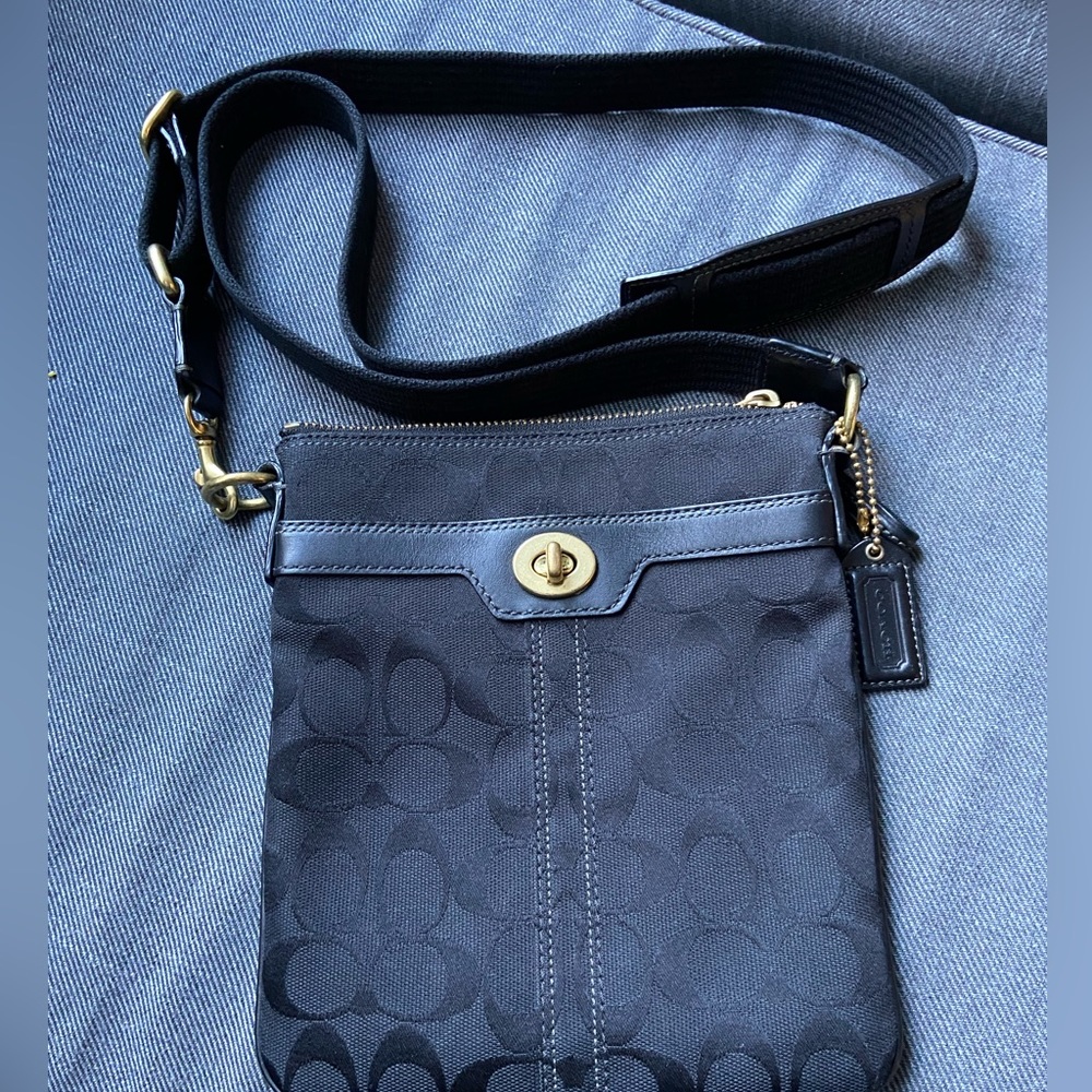 Coach small black crossbody purse. Excellent condition.